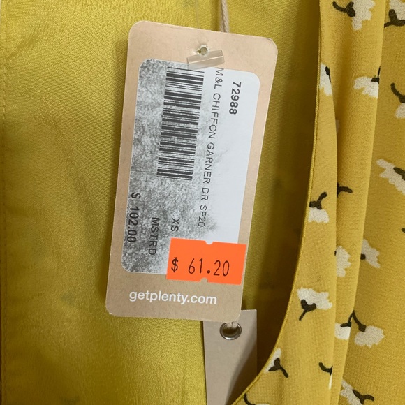 MONK & LOU MIDI DRESS- Colour Mustard Size: S - Picture 4 of 5